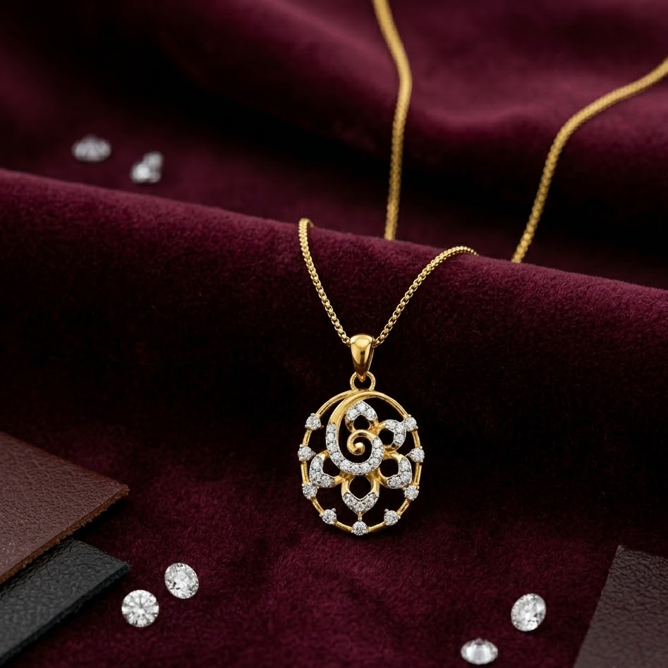 Diamond Lunar Bloom Pendant