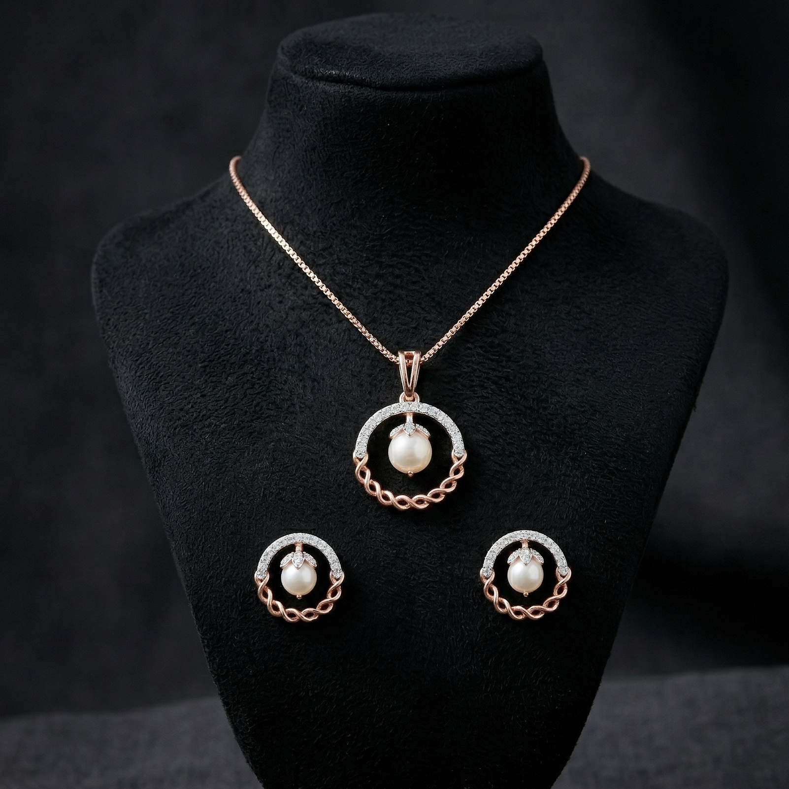 Royal Charm Diamond Pendant Set