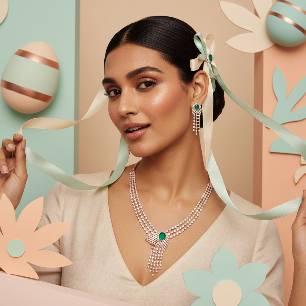 Velvet Diamond Elegance Necklace Set - 3
