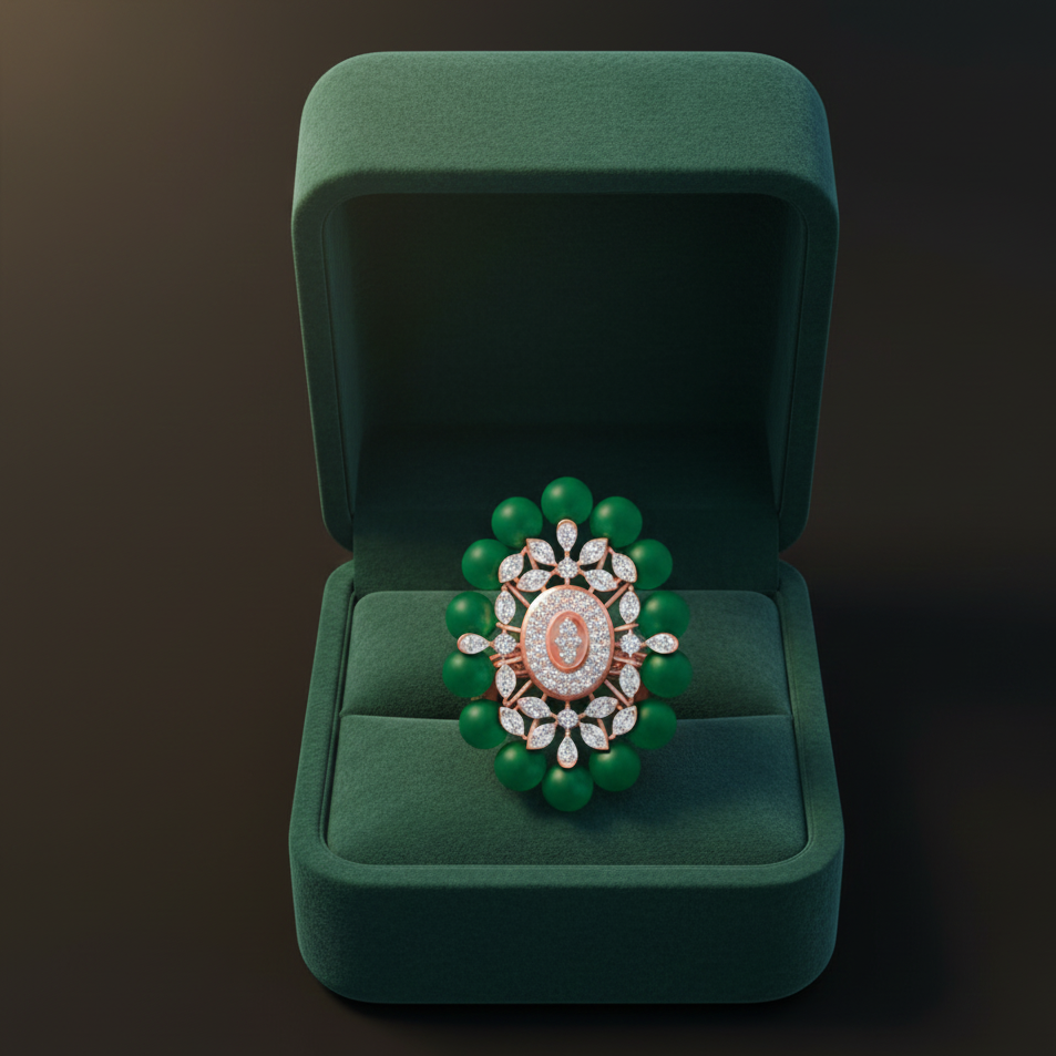 Luxe Crown Diamond Ladies Ring