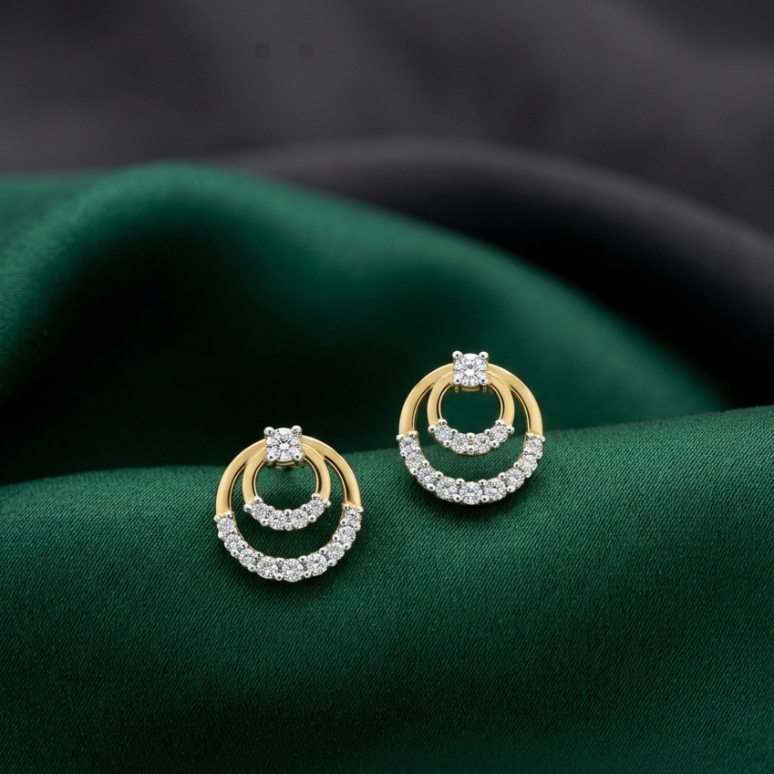 Classic Petite Diamond Hoop Earrings - 3
