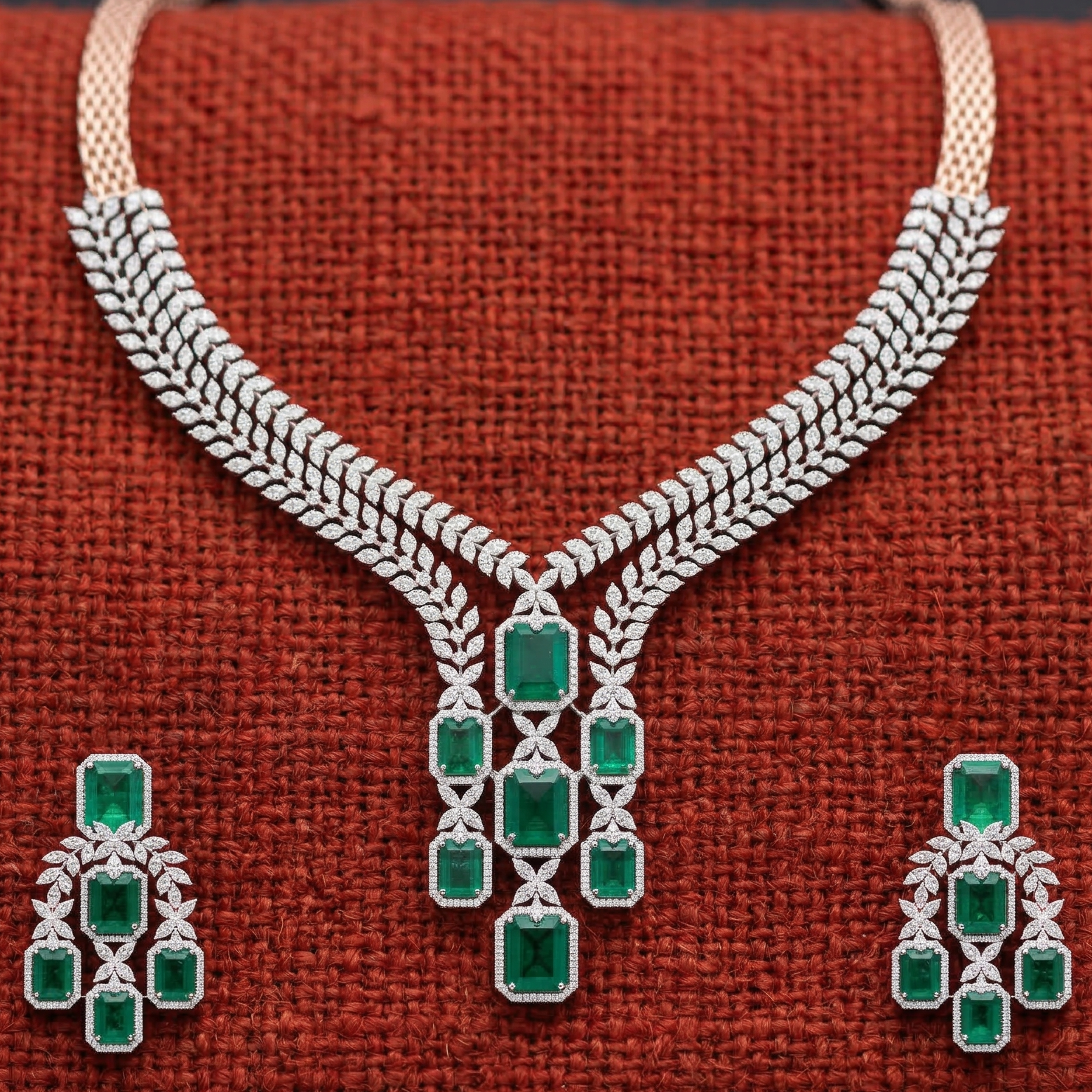 Timeless Diamond Bridal Neckpiece Set - 3