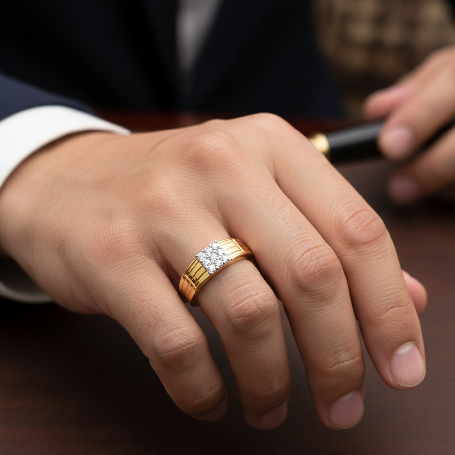 Classic Valor Diamond Gents Ring - 5