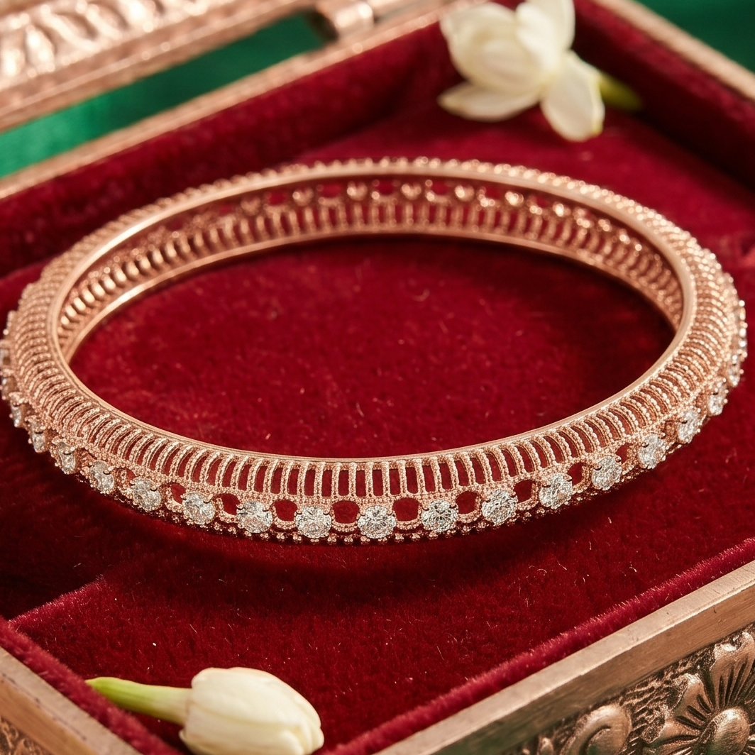Diamond Bloom Bangles - 3