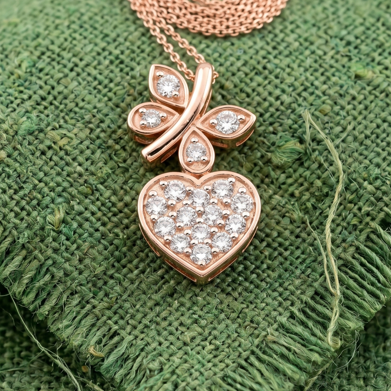 Diamond Infinity Bloom Pendant