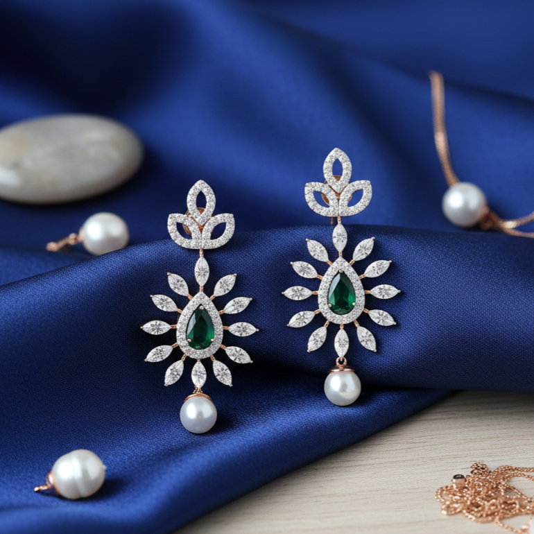 Caressa Spark Diamond Danglers