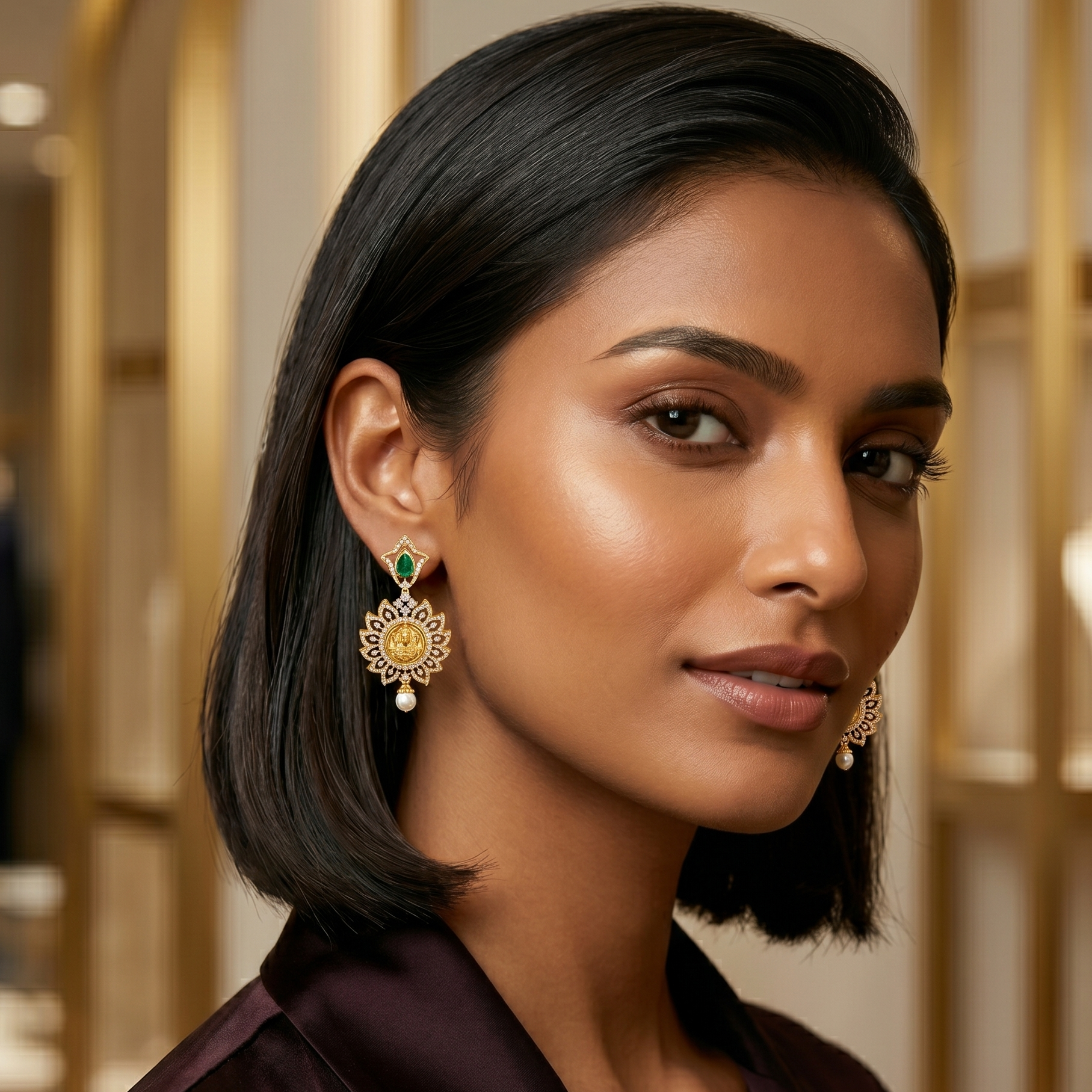 Elegant Classic Diamond Dangler Earrings - 3