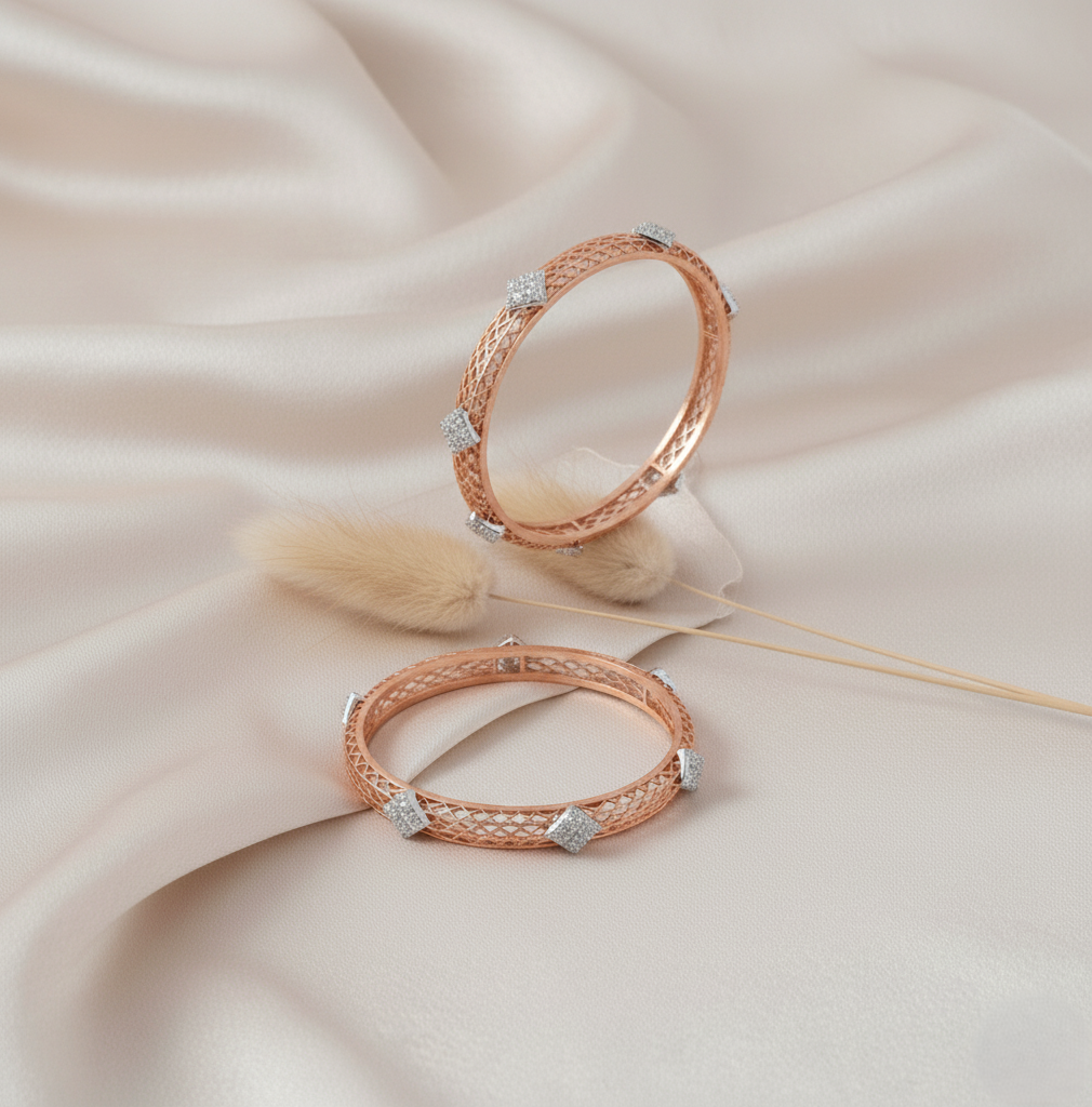 Iris Filigree Diamond Bangle - 3