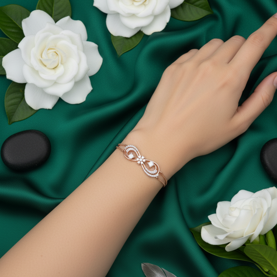 Velvet Shine Diamond Chain Bracelet - 3
