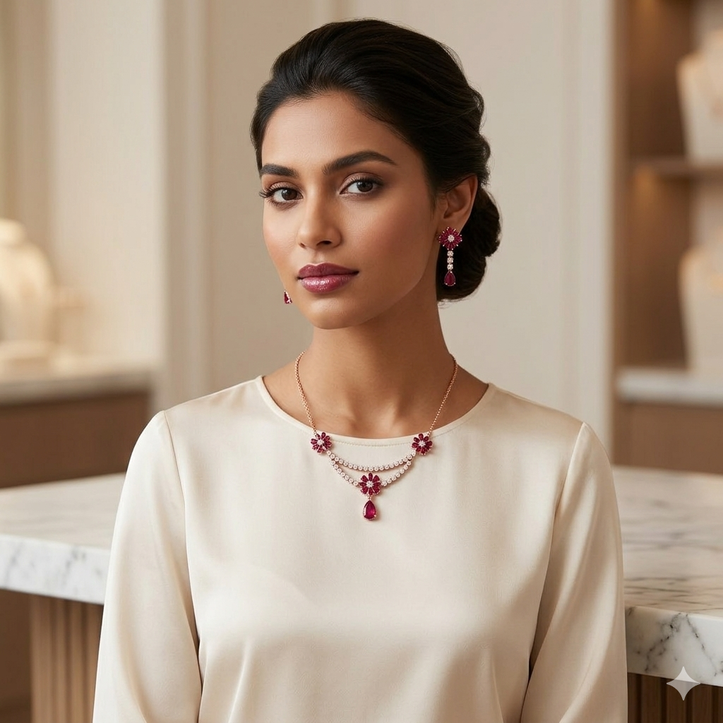 Grand Diamond Grace Necklace Set - 3