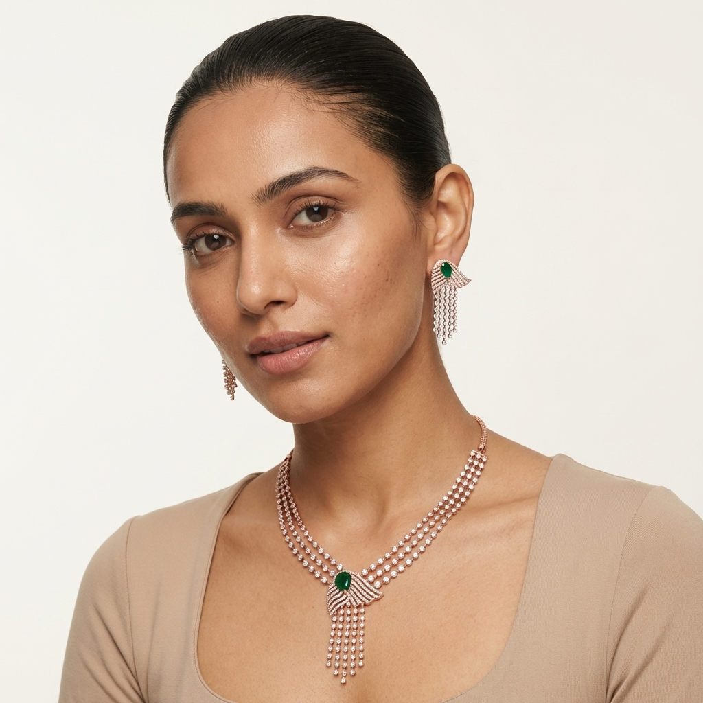 Velvet Diamond Elegance Necklace Set