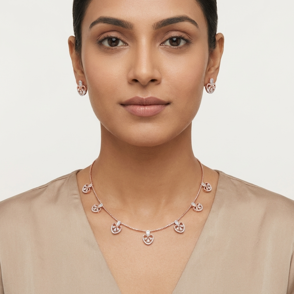 Grand Diamond Classic Necklace Set - 4