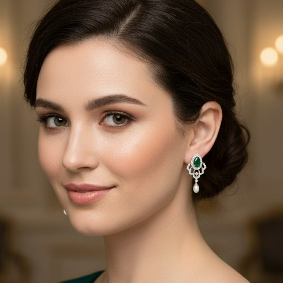Chic Diamond Drop Earrings - 3