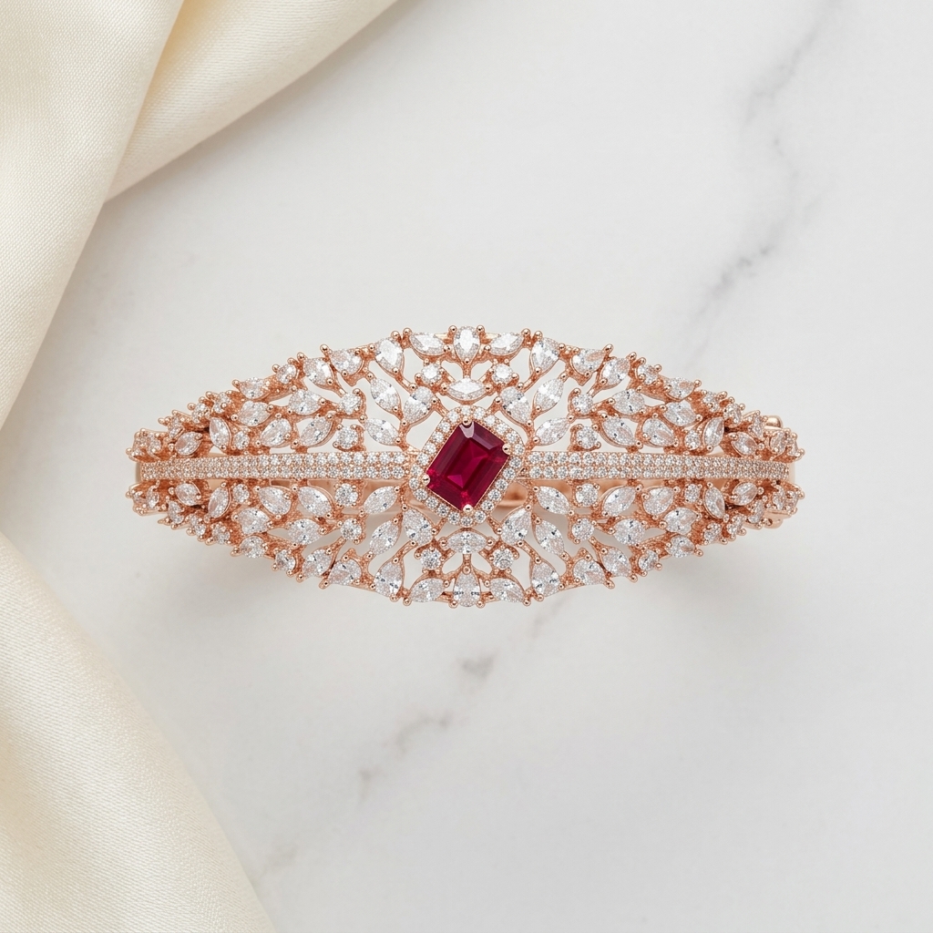 Shimmer Crest Diamond Bracelet
