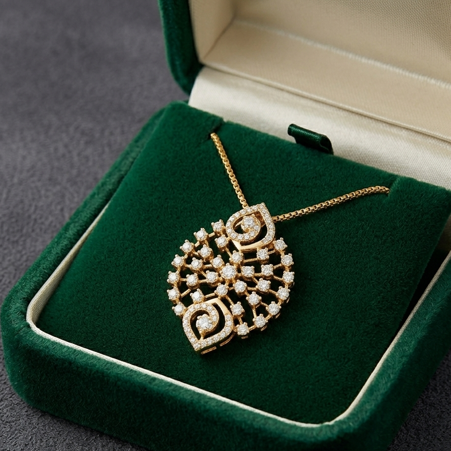 Diamond Blossom Aura Pendant - 3