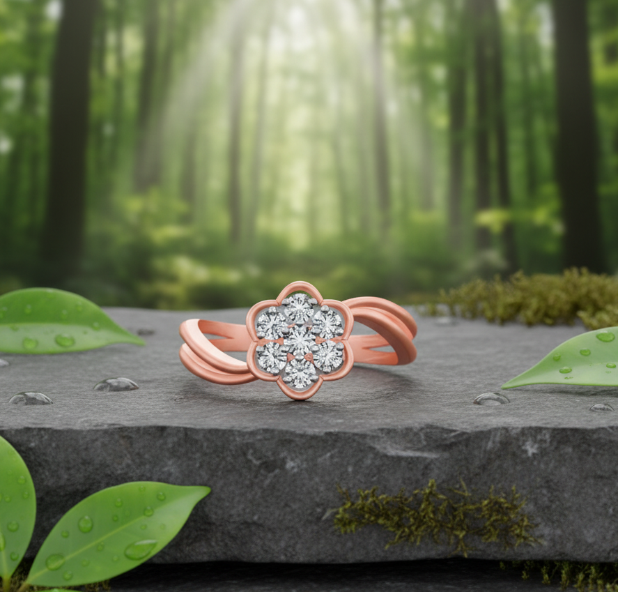 Flora Cluster Diamond Ring