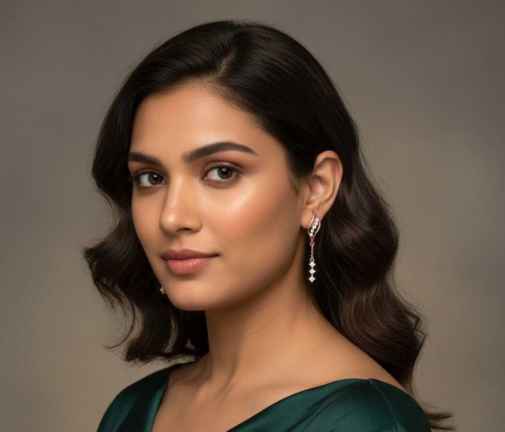 Lavique Grace Diamond Dangler Earrings