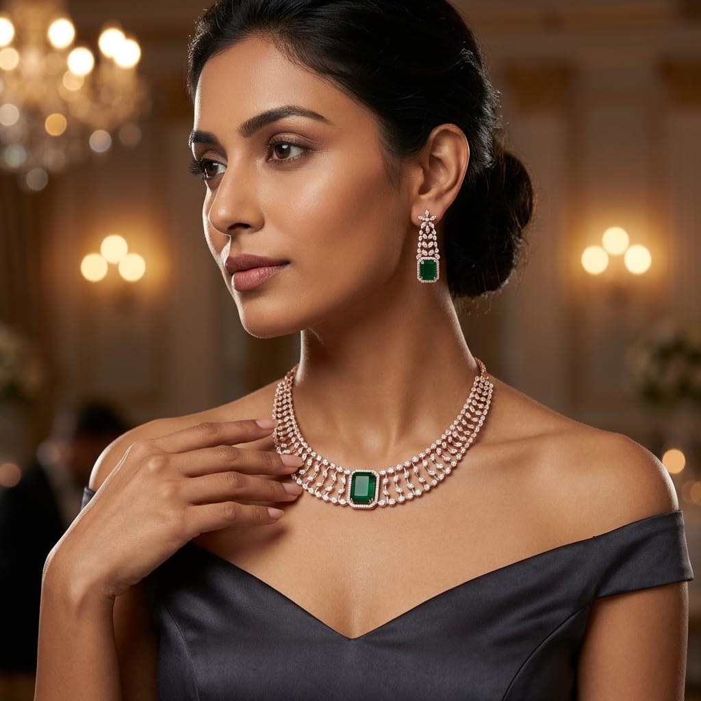 Imperial Diamond Grace Necklace Set - 4