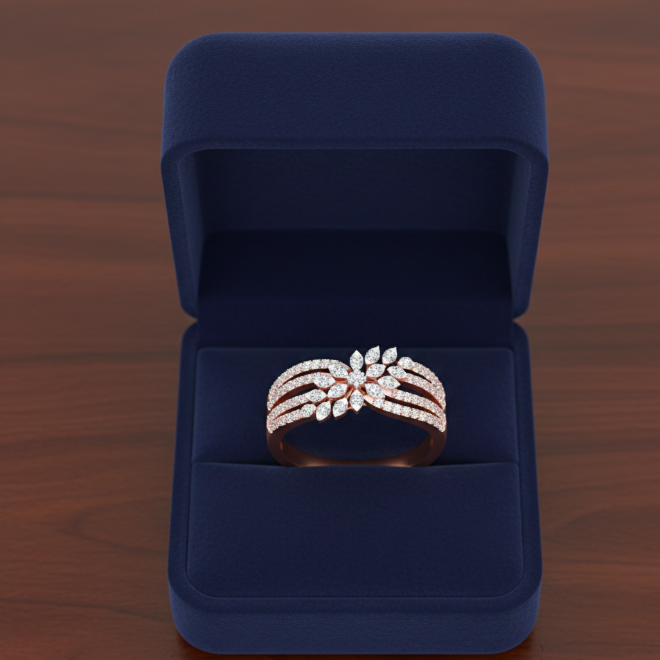 Elegant Aura Diamond Ladies Ring