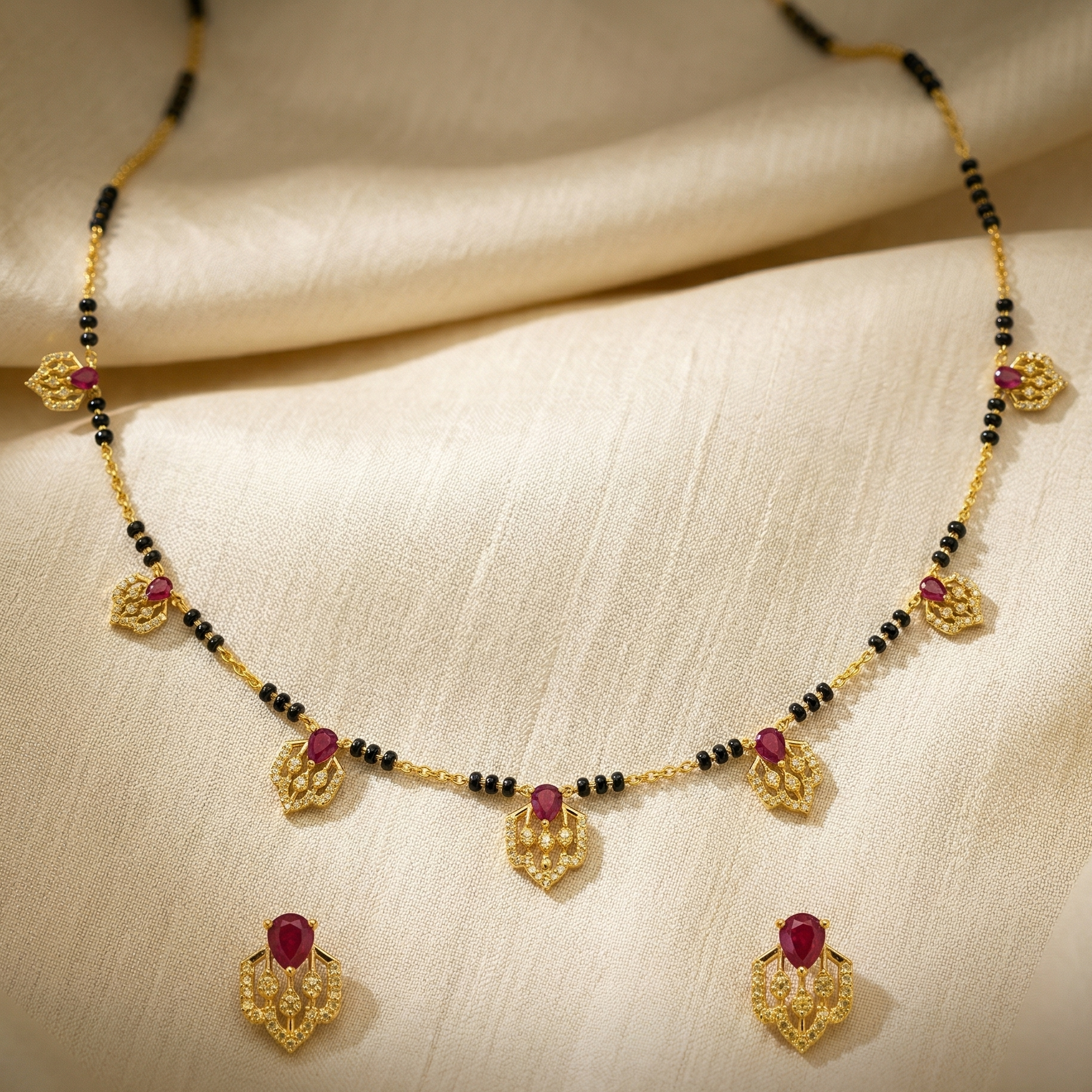 Royal Diamond Glow Necklace Set