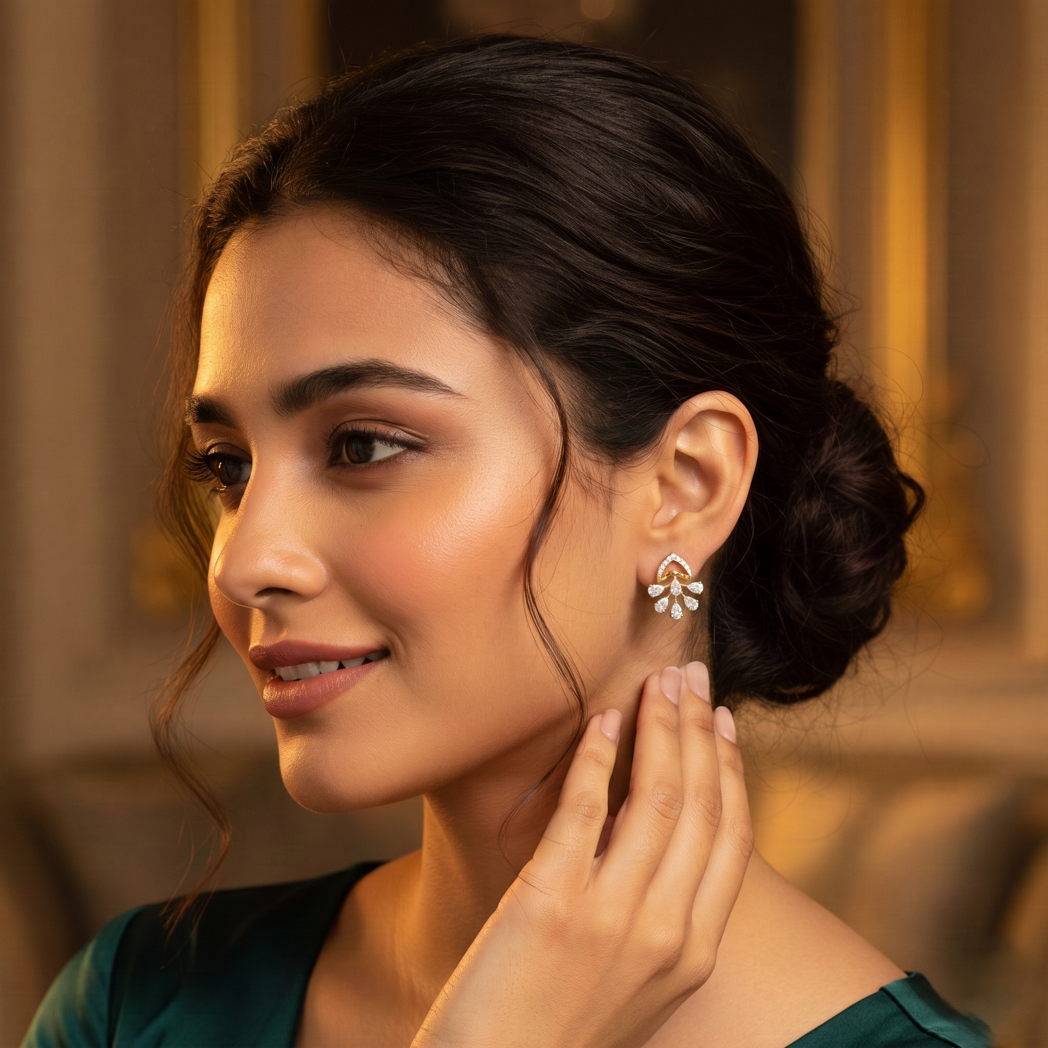 Elegant Diamond Stud Earrings for Graceful Wear - 3