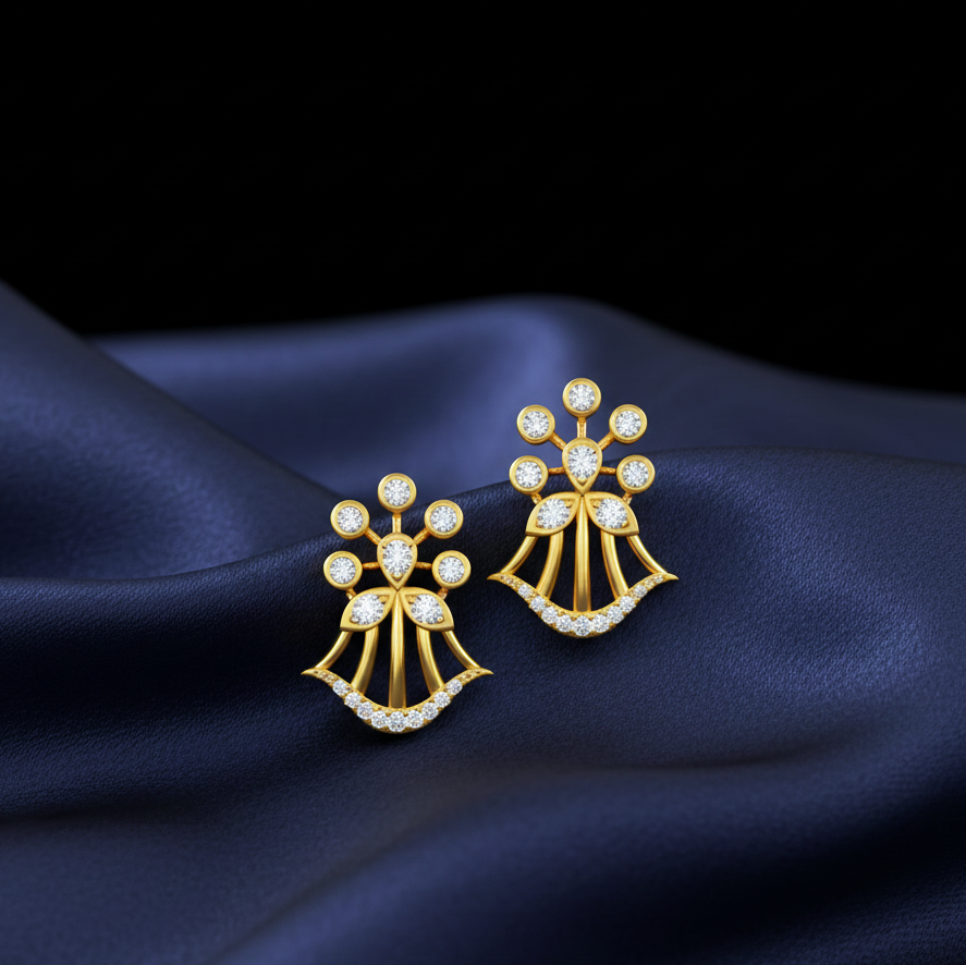 Classic Shine Diamond Stud Earrings