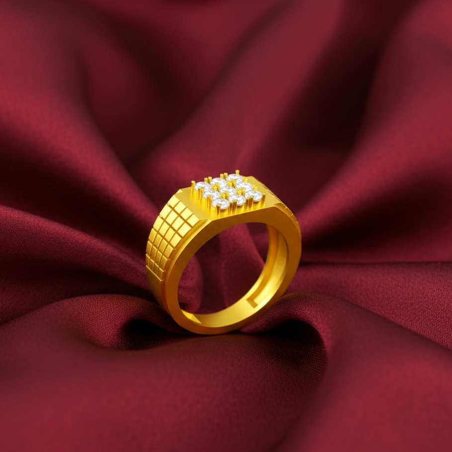 Refined Power Diamond Gents Ring - 5
