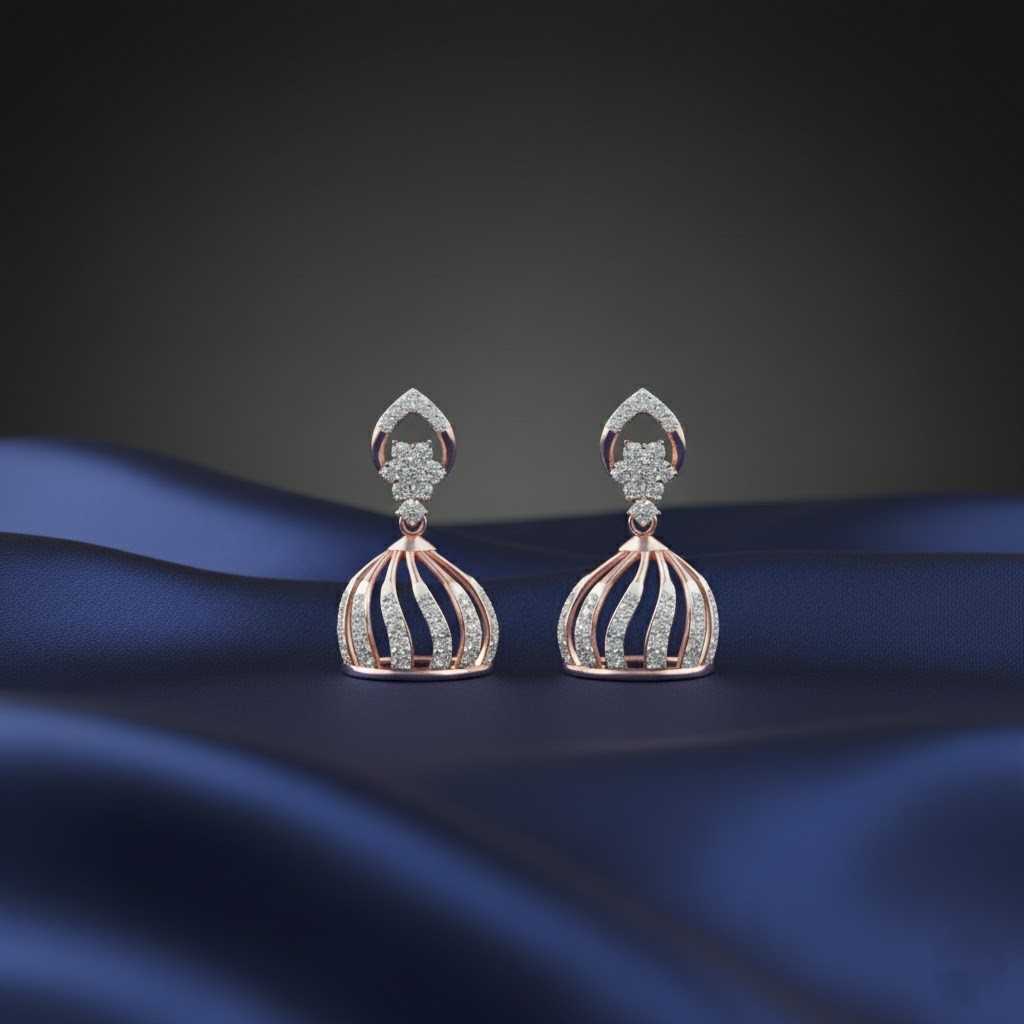Shining Diamond Jhumki Earrings