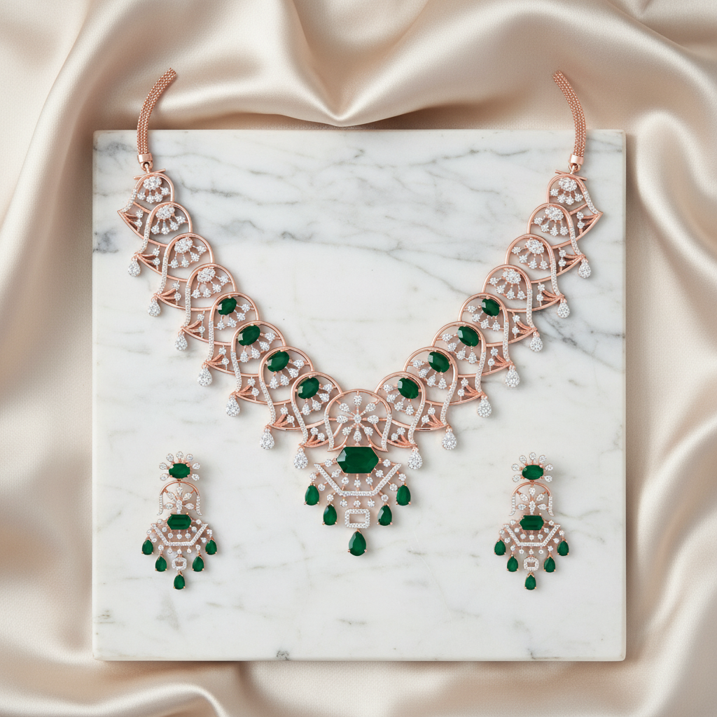 Imperial Diamond Classic Necklace Set