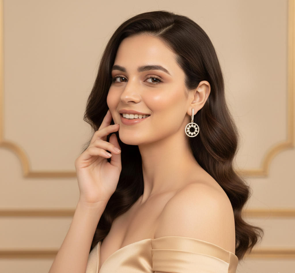 Chic Diamond Stud Earrings for Women