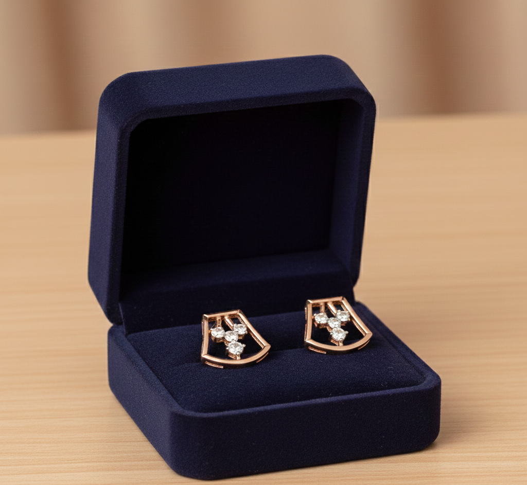 Refined Diamond Stud Earrings - 3