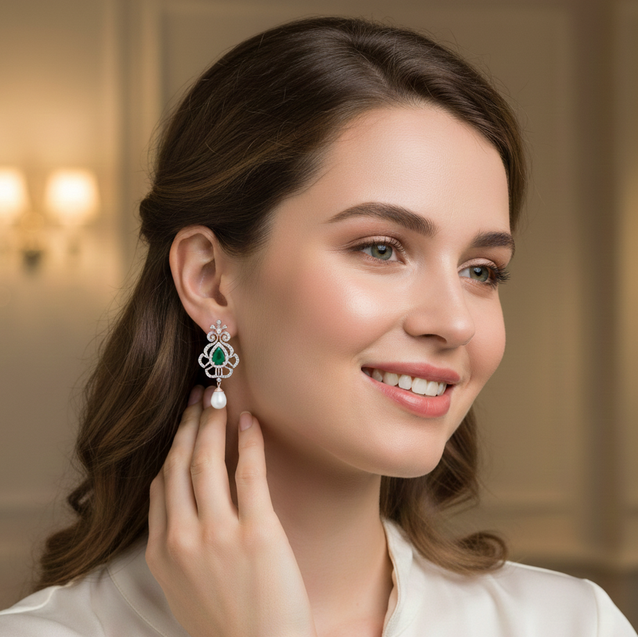 Minimalist Diamond Dangle Earrings - 3
