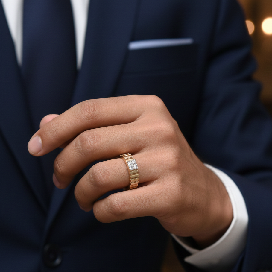 Luxe Gentleman Diamond Ring