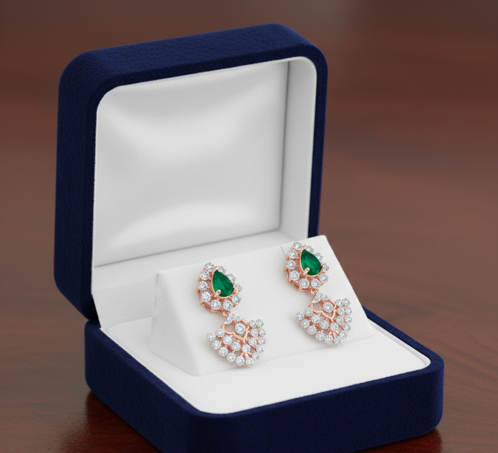 Zephyra Luxe Diamond Dangler Earrings