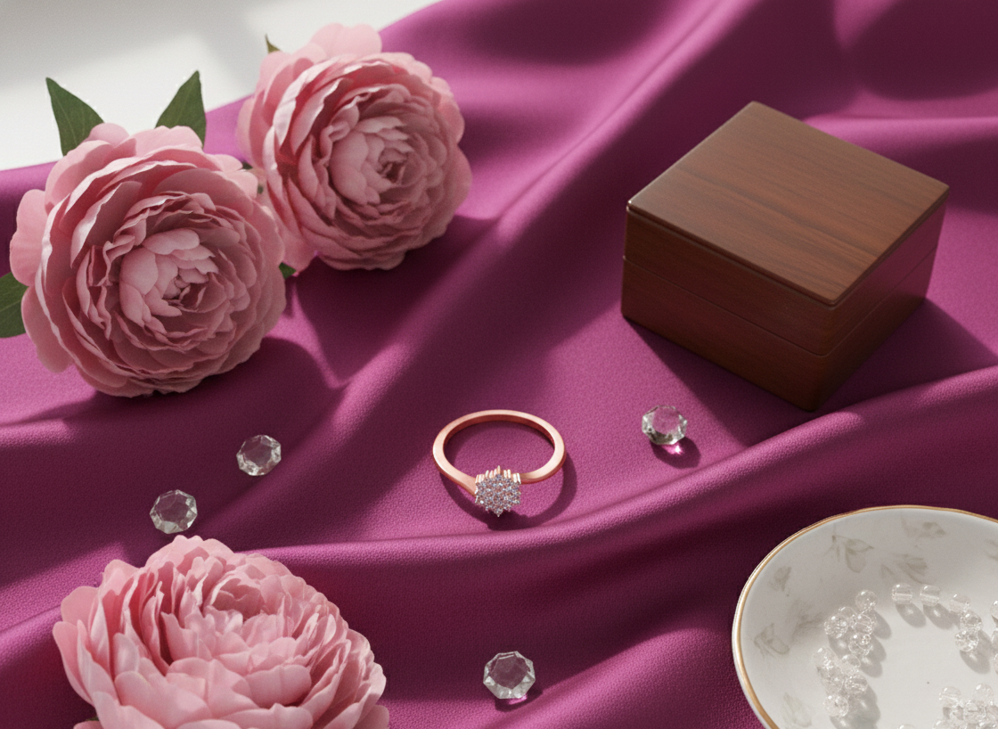 Elegant Halo Diamond Ladies Ring - 3