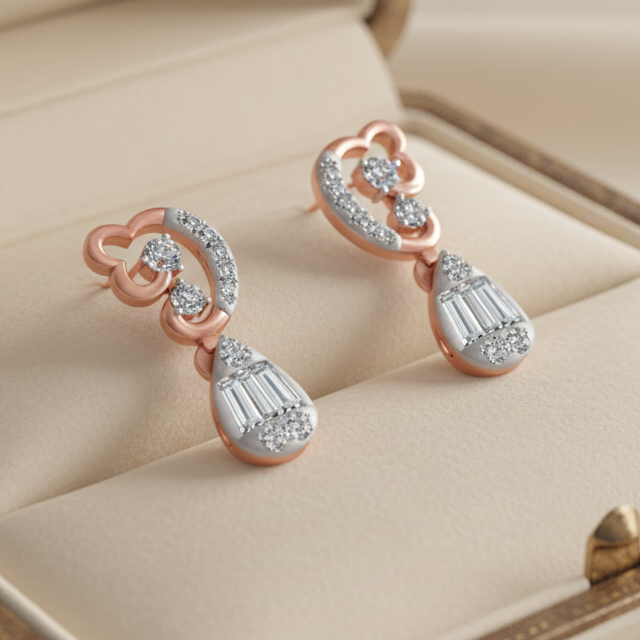 Diamond Crest Glow Earrings