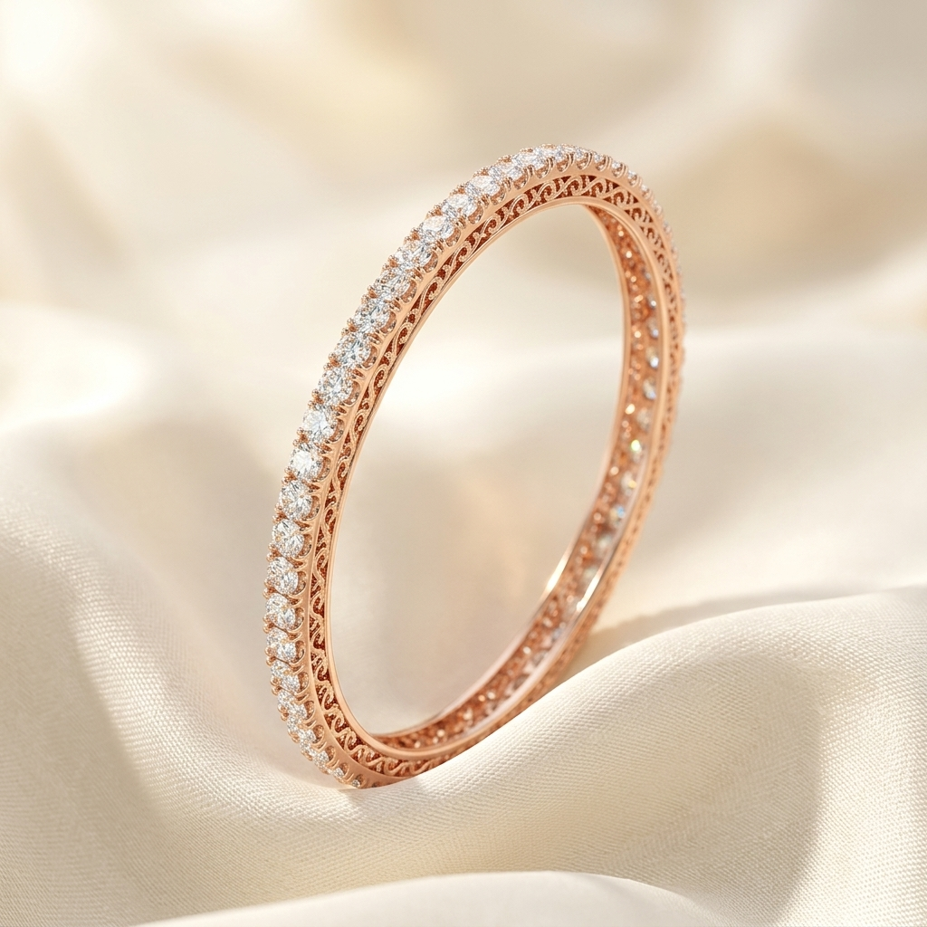 Modern Gold Diamond Bangles