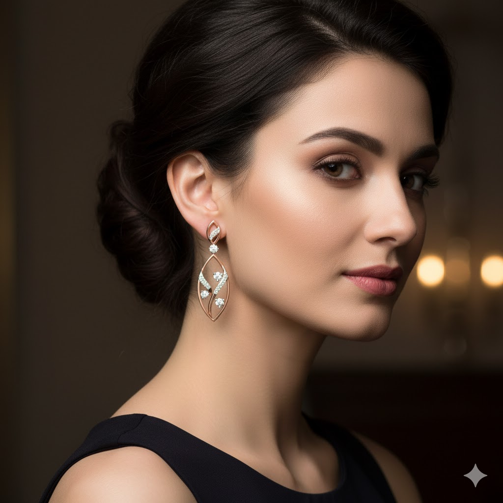 Festive Glow Diamond Earrings - 3