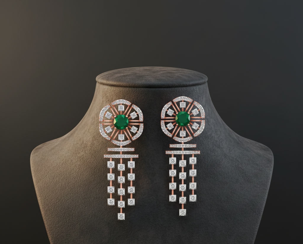 Royal Gleam Diamond Danglers