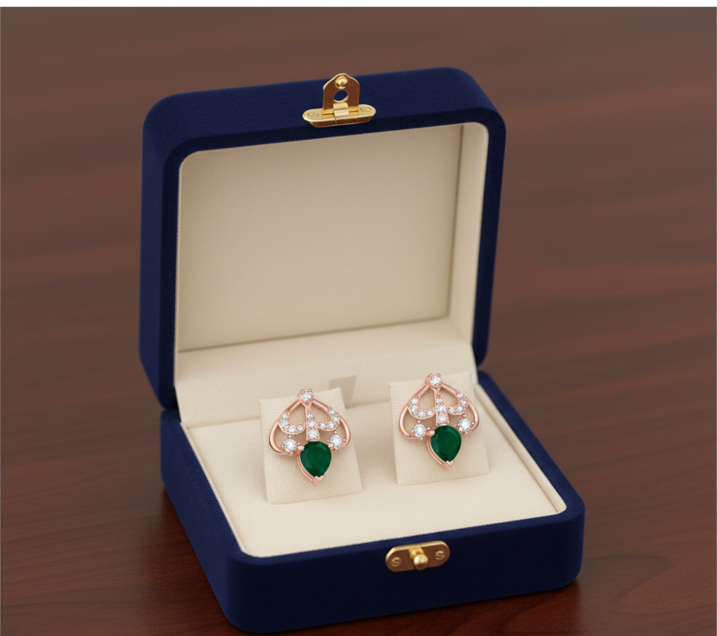 Glimmer Grace Diamond Stud Earrings