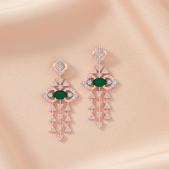 Elegant Glow Diamond Dangler Earrings