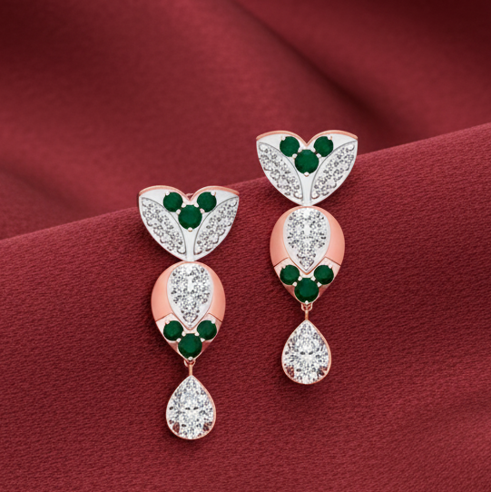 Dazzle Trail Diamond Dangler Earrings