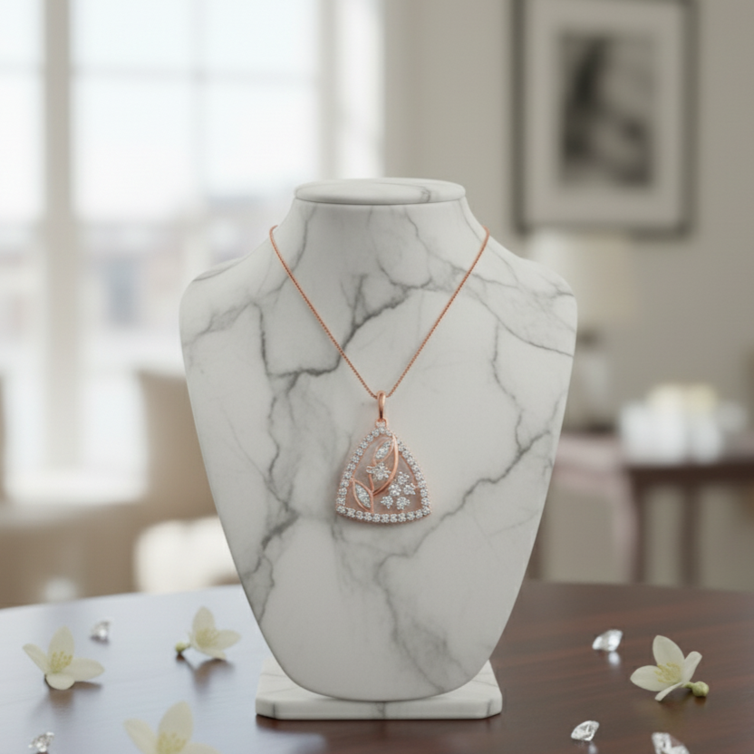 Twin Spark Diamond Pendant - 3