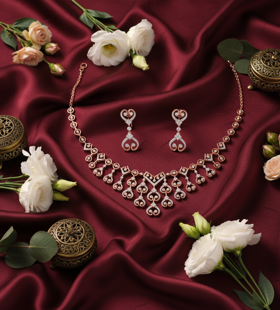 Elite Sparkshine Diamond Necklace for Brides