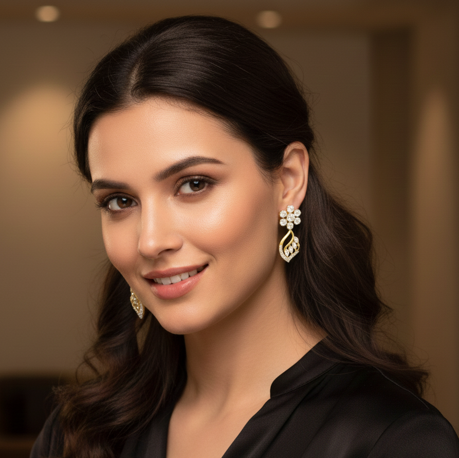 Luxury Inspired Diamond Stud Earrings