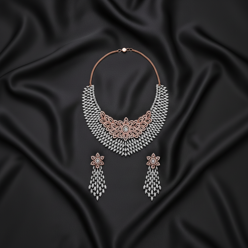 Luxe Bridal Diamond Necklace Collection
