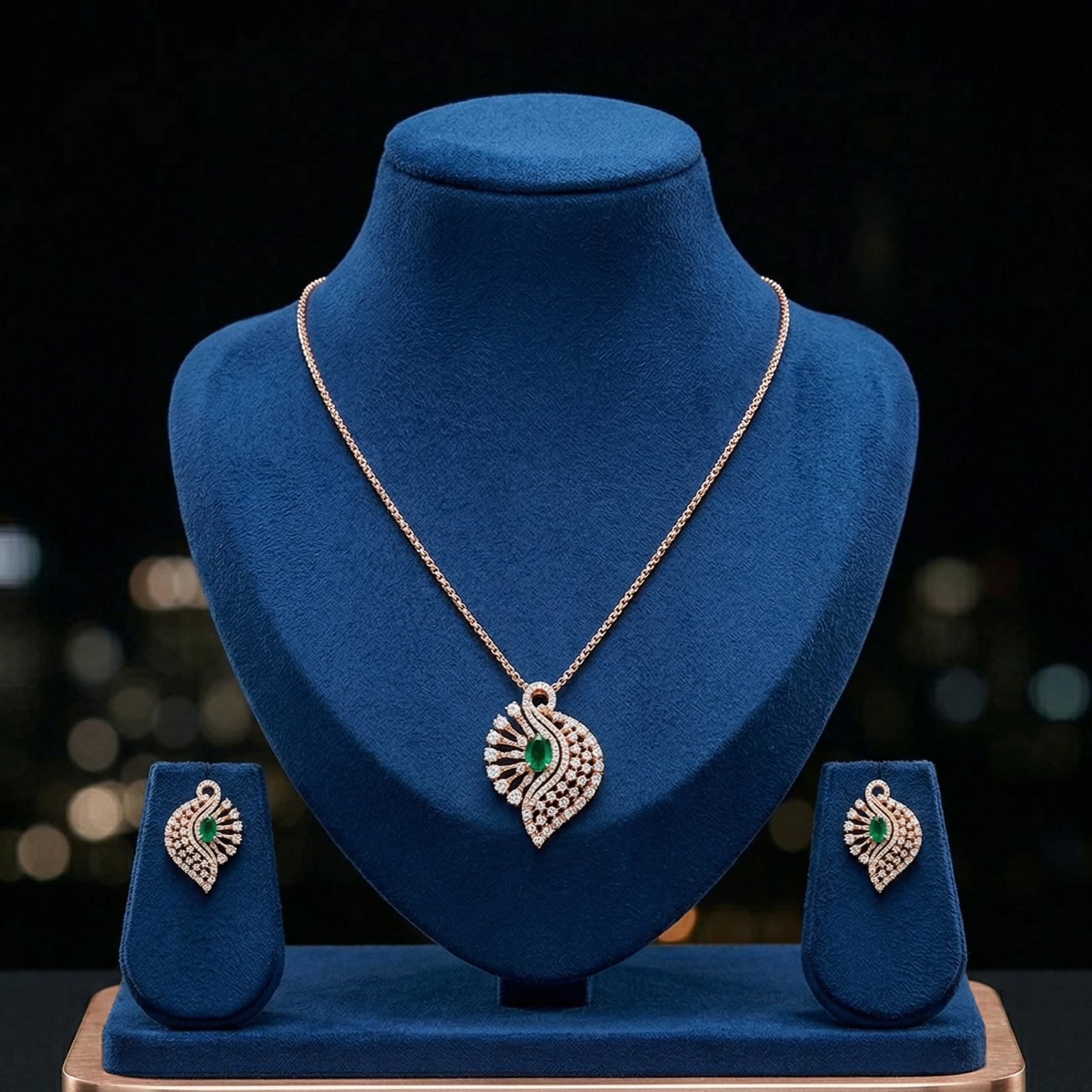 Infinity Shine Diamond Pendant Set