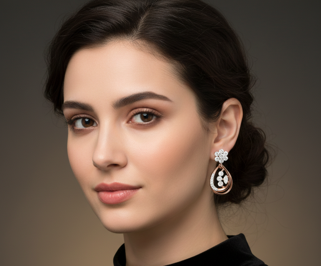 Noirella Spark Diamond Drop Earrings