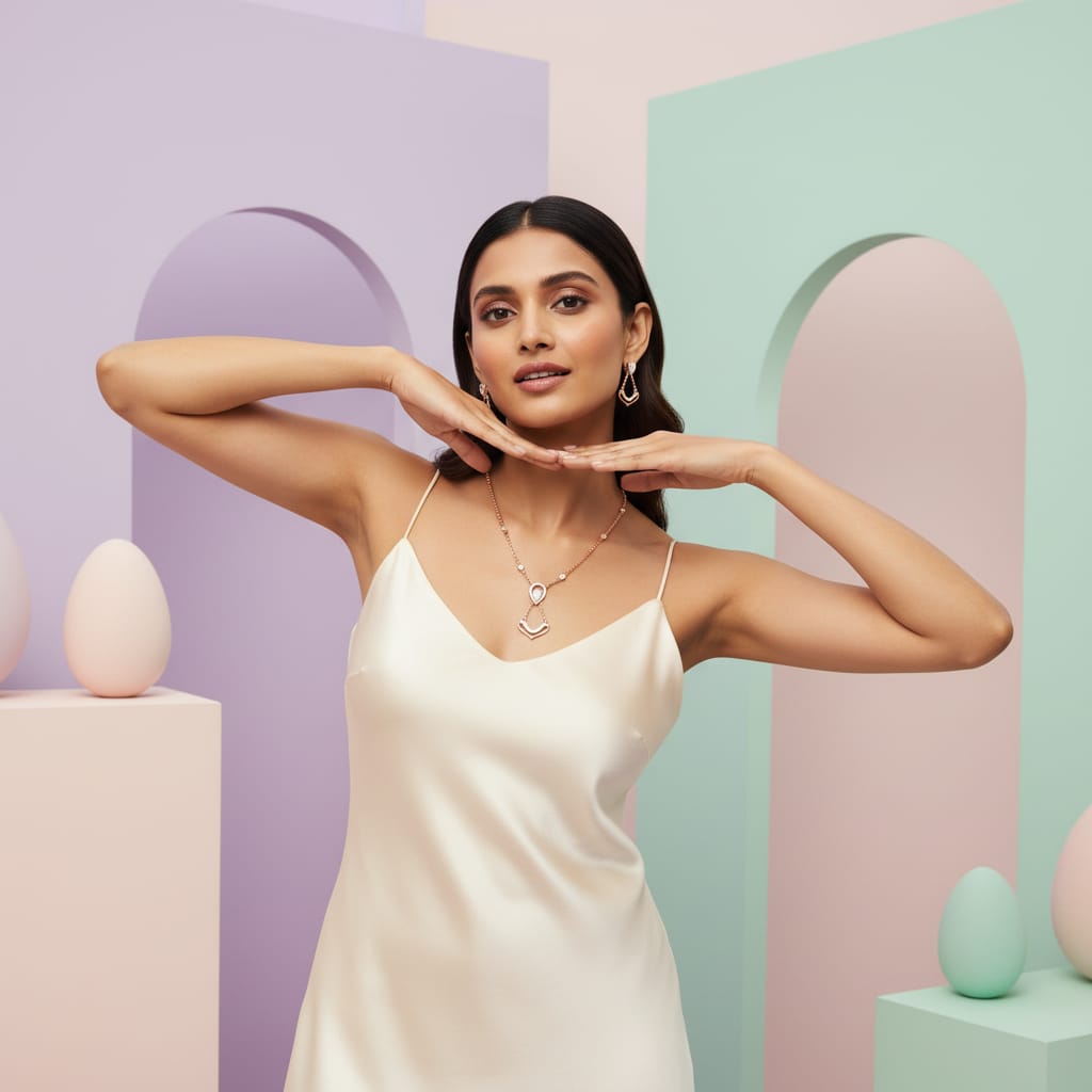 Ethereal Diamond Charm Necklace Set