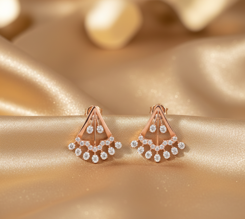 Radiant Diamond Stud Earrings